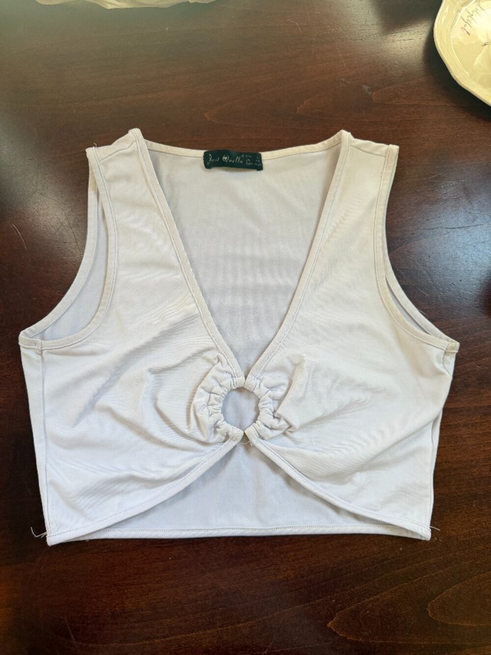 Just Quella Boutique Ring Front Crop Top Bralette Size 4-6